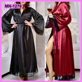 Long Silk Robe Gown With Panty